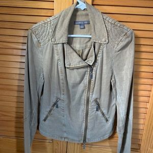 Level 99 linen moto jacket